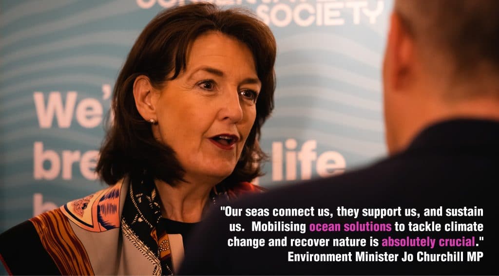 Environment Minister Jo Churchill in conversation with WDC CEO, Chris Butler Stroud