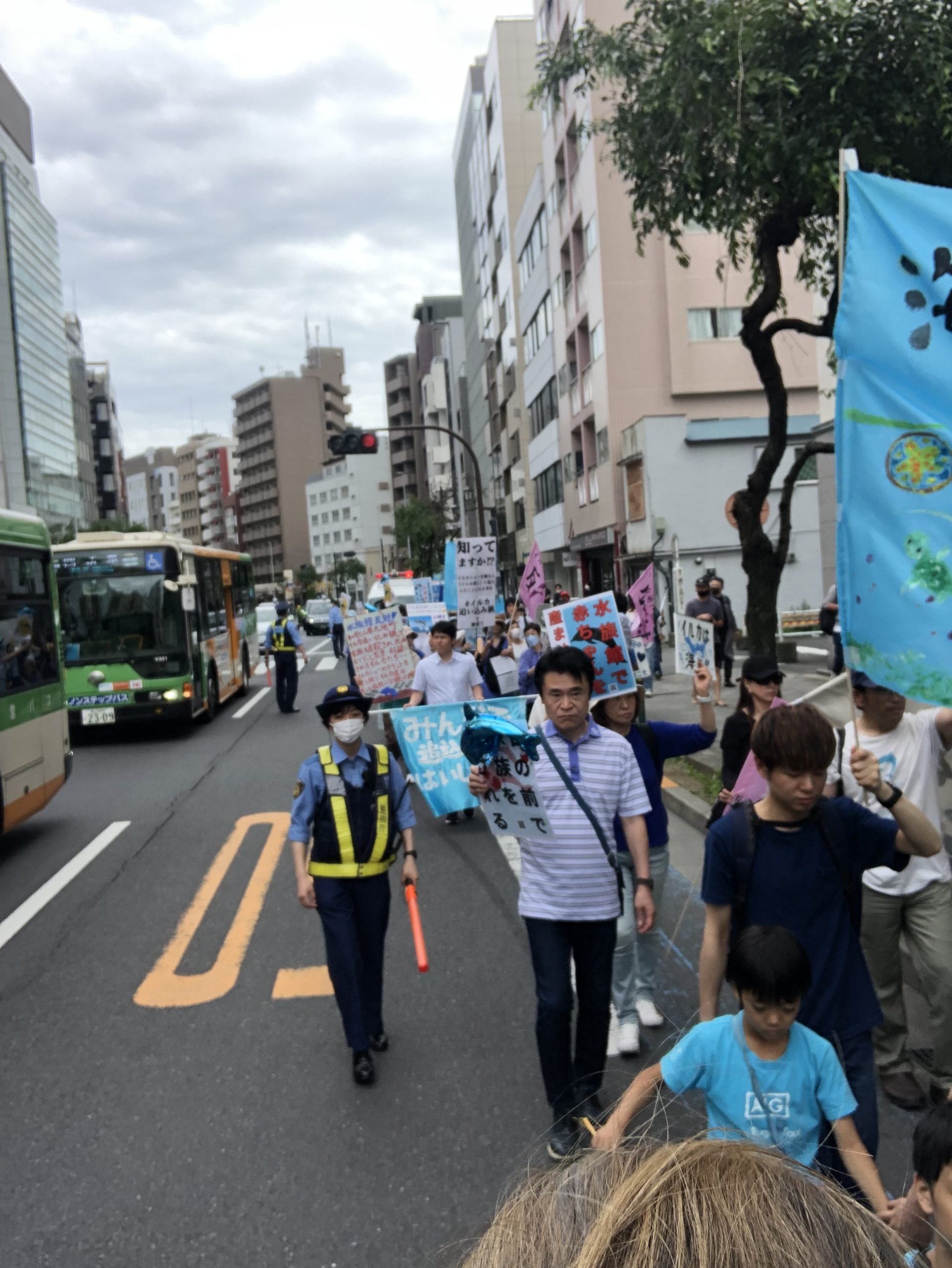 Local whale supporters on march in Japan
