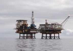 Oil rig in North Sea
