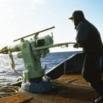 Harpoon on Japanese whaling vessel